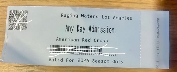 Raging waters ticket any day