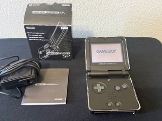GameBoy Advance SP Black Onyx Nintendo AGS-001 Handheld System Complete in Box
