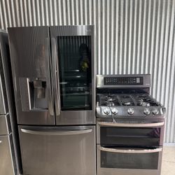 LG Refrigerator And Stove 