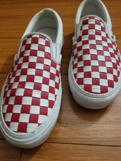 Classic Vans Leather Checkered Slip On
