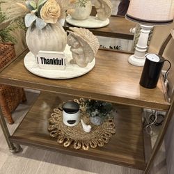 2 Tiered Mid Century Modern bar Cart 