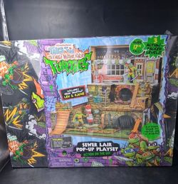 Teenage Mutant Ninja Turtles Sewer Lair Pop Up Playset Action On The Go New Toy