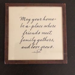 Ben's Garden "May Your Home Be A Place Where Love" Decoupage Glass  Home Decor