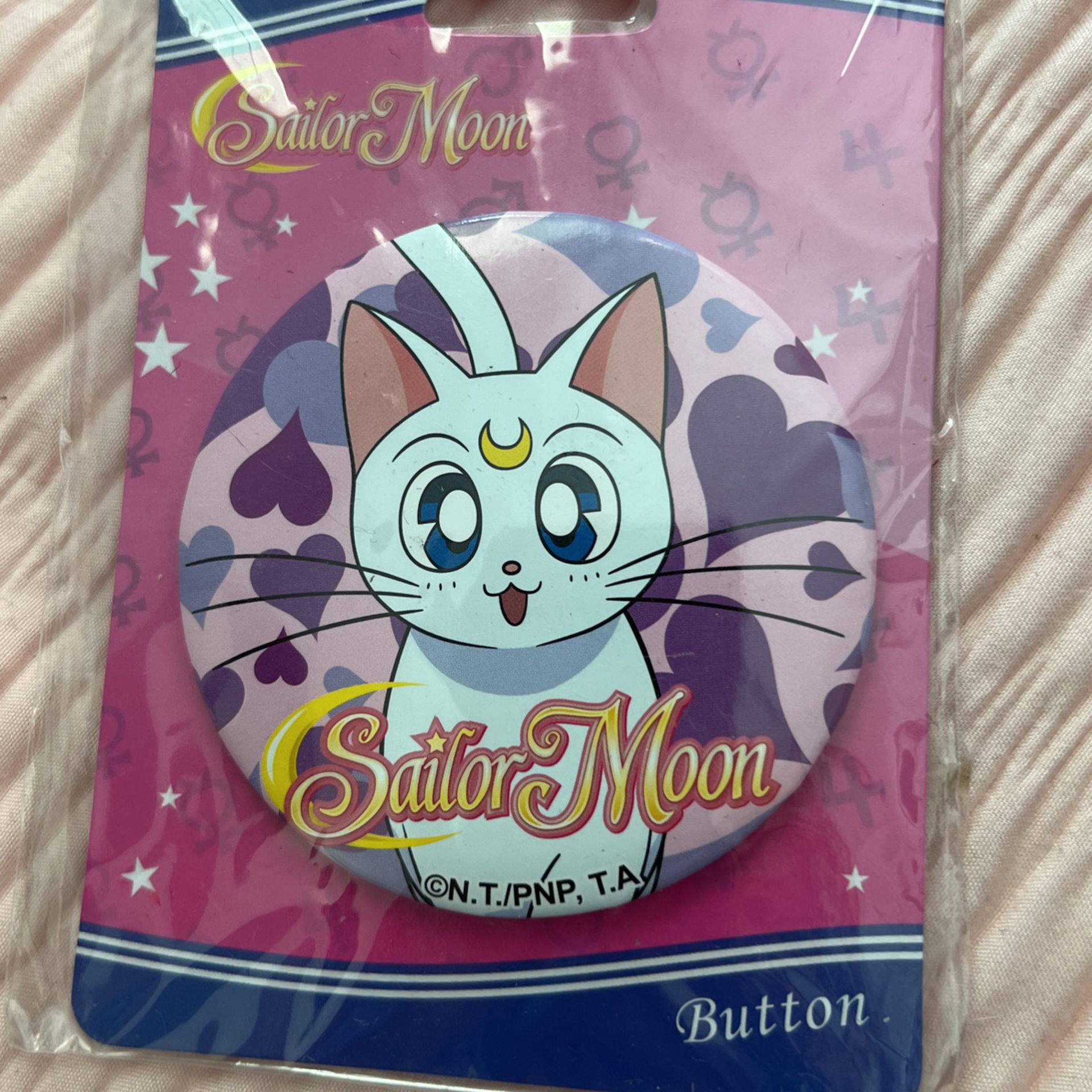 Sailor Moon Artemis Button Pin