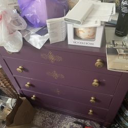 Gorgeous Hand Painted Matching Purple Bedroom Set