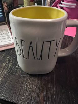 Rae Dunn DISNEY PRINCESS Beauty & the Beast  Double Sided Mug -- Beauty -- Belle