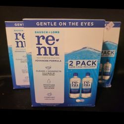 Renu Contact Lens Solution, Twin Pack