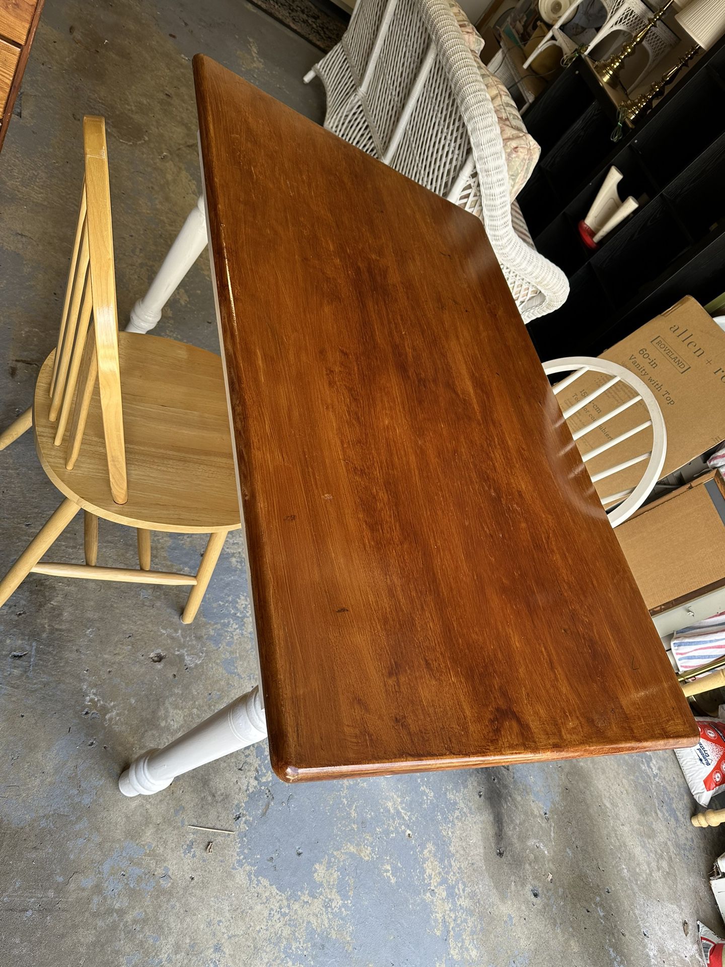 Solid Wooden Table With 2 Chairs 