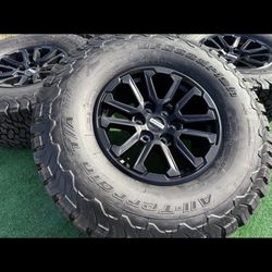 2025 FORD F-150 RAPTOR OEM BLACK 17" WHEELS RIMS BFGOODRICH KO2 315/70/17 TIRES