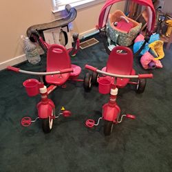 Two Radio Flyer Trikes