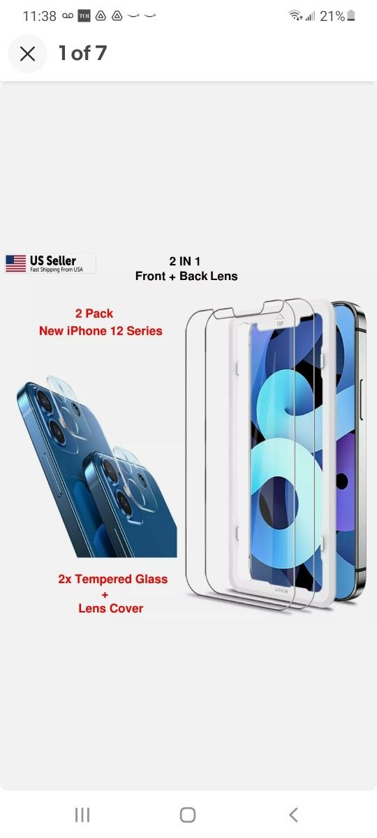 3-PACK For iPhone 13 12 11 Pro Max XR X XSTempered GLASS Screen Protector