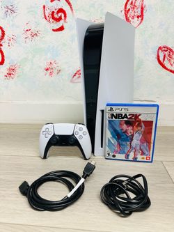Sony PlayStation 5 - Disc Version - 825GB , Bonus 1 Game NBA 2K22 ( Used Very New )
