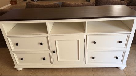 White Wood TV Stand