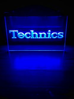 TECHNICS LED NEON BLUE LIGHT SIGN 8x12