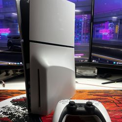 PS5 PlayStation 5 Slim Disc 1 TB Storage Comes with Controller Accessories and Cables