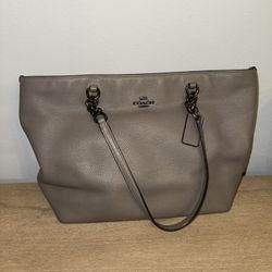 Coach Sophia Pebble Leather Tote In Gray