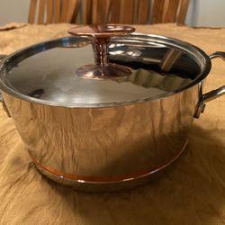 Hotel Collection Cookware Professional 5-Ply Performance Stainless Steel With Copper Core 3 Qt Soup Pot