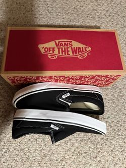 Vans Black Slip On Shoe Sneaker Size 7.5M