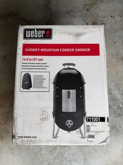 NEW IN BOX Weber Smokey Mountain Cooker 14.5” Smoker + Premium Cover