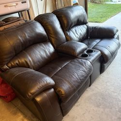 Leather Recliner Sofa 2 Seat