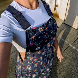 Duluth Trading Co Gardening Bib Overalls 🍄 Mushroom 🍄 XS SMALL 29" NWT NEW!