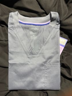 Landau ProFlex Scrub Top Medium Gray