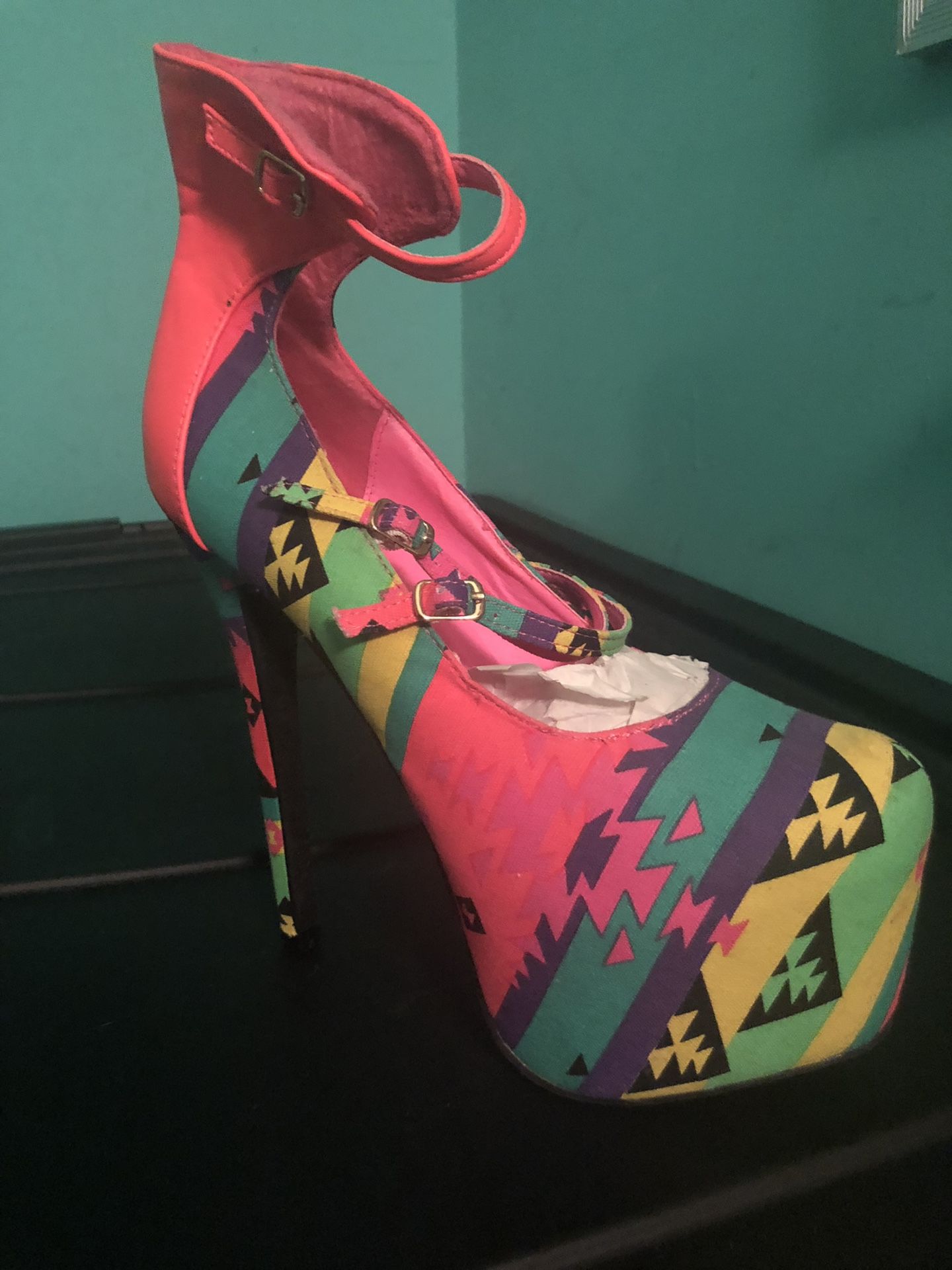 Sexy Multi Color/Pink High Heel