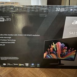 Acer 27" WQHD 100Hz LED Monitor, Black (SA272U EBIIP)