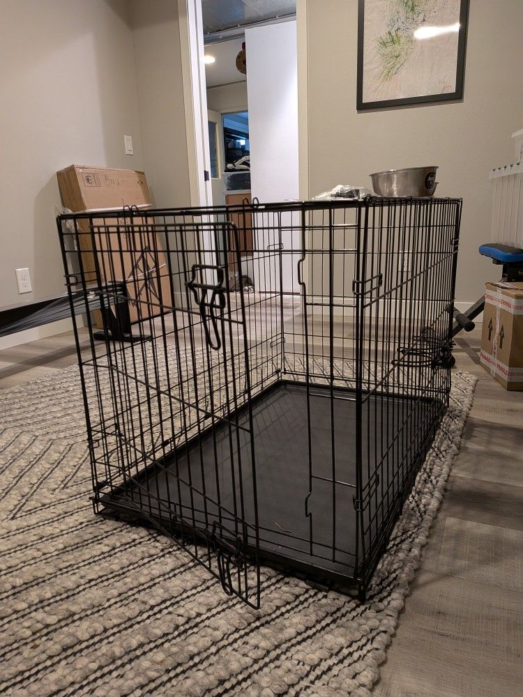 Single Door Folding Wire Dog Crate