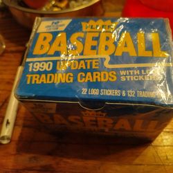 1990 UPDATE TRADING CARDS WITH LOGO STICKERS