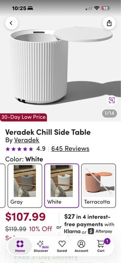 Veradek chill side table cooler price firm please read