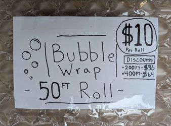 50ft Bubble Wrap
