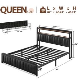 Queen bed frame