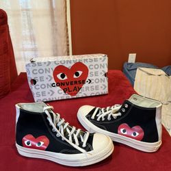 BRAND NEW Comme Des Garçons Converse Black High tops 