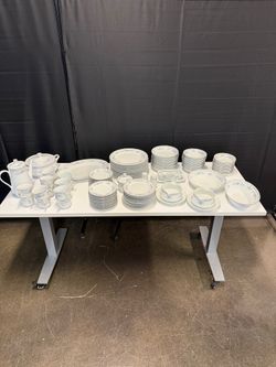 1960s Christine Pattern by Fine China of Japan 12-Person Complete Dinnerware Set | 111 Pieces