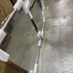 Large Wall Mounted Bathroom Mirror, Metal Framed Square Mirror, Rounded Corner Vanity Mirror $50-$80