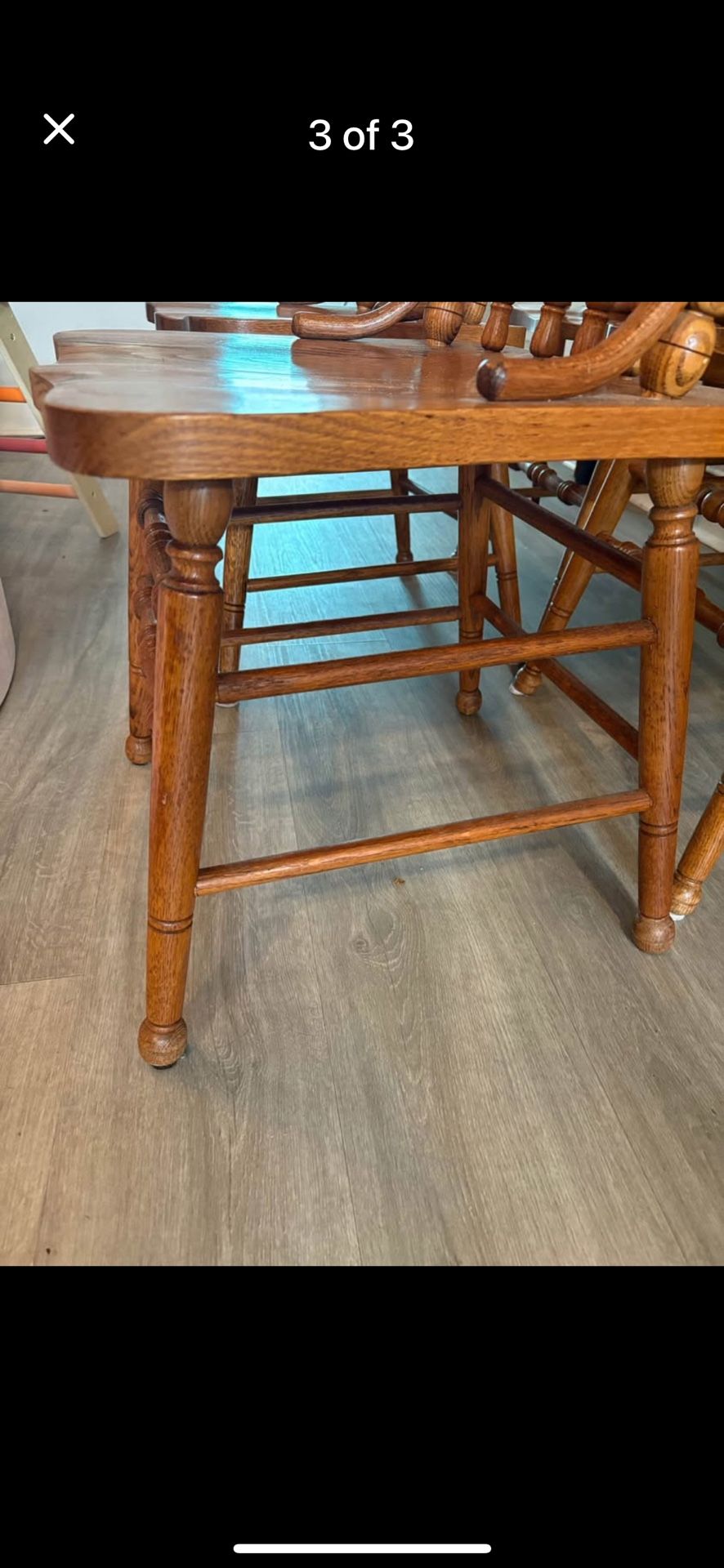 Set Of Amish Press back Chairs