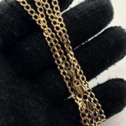 14K Gold Curb Chain 25.5 Inch