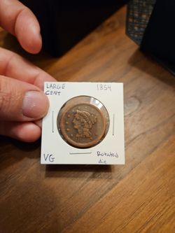1854 Large Cent Mint Error