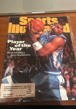March 6 1995 Sports Illustrated Jerry Stackhouse University Of North Carolina Player Of the Year