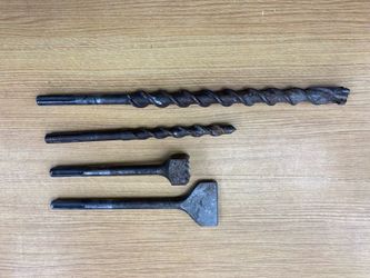 SDS Plus Drill Bit & Chisel Set for Rotary Hammer - 4 Pieces Used