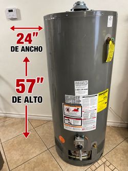 57”x 24” 50 gallons gas water heater new small dents