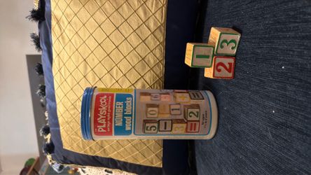 Playskool number wood blocks.