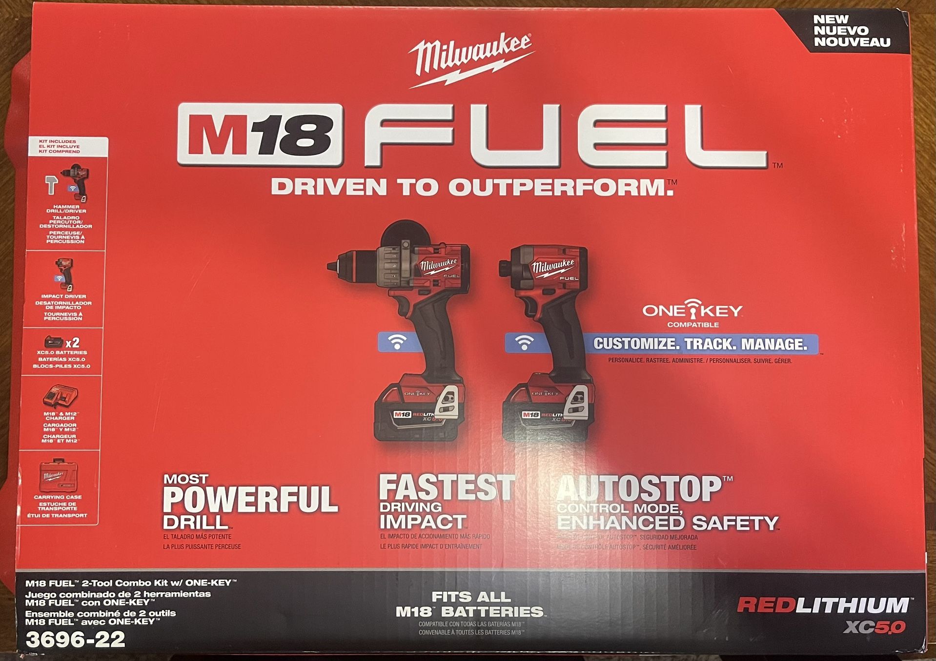Milwaukee M18 FUEL 2-Tool Combo Kit w/ ONE KEY