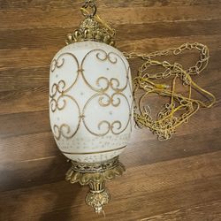 Vintage Plug In Hanging Light