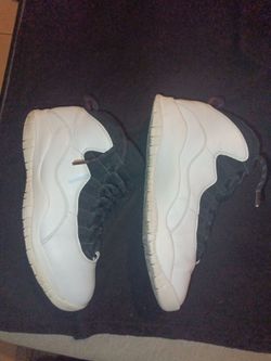 Air Jordan 10 White Black Sneakers