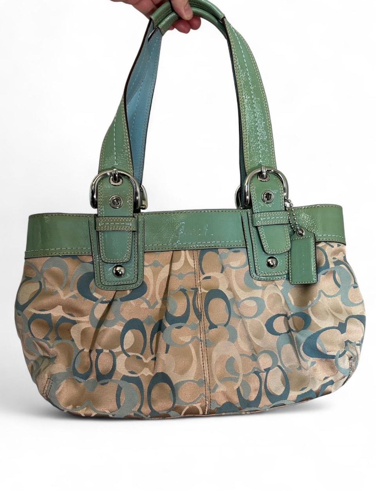 Coach Sea Foam Bag And Marching Wallet