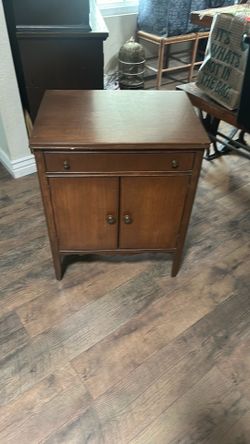 Mid century vintage vinyl record cabinet