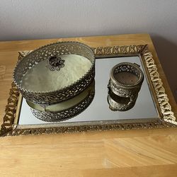 Vintage 70’s Filigree Jewelry Tray/BoxesCasket