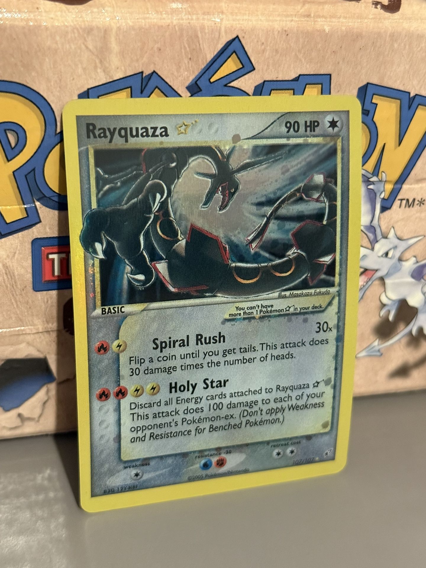 Rayquaza GOLD STAR 107/107 Pokemon Card Proxy